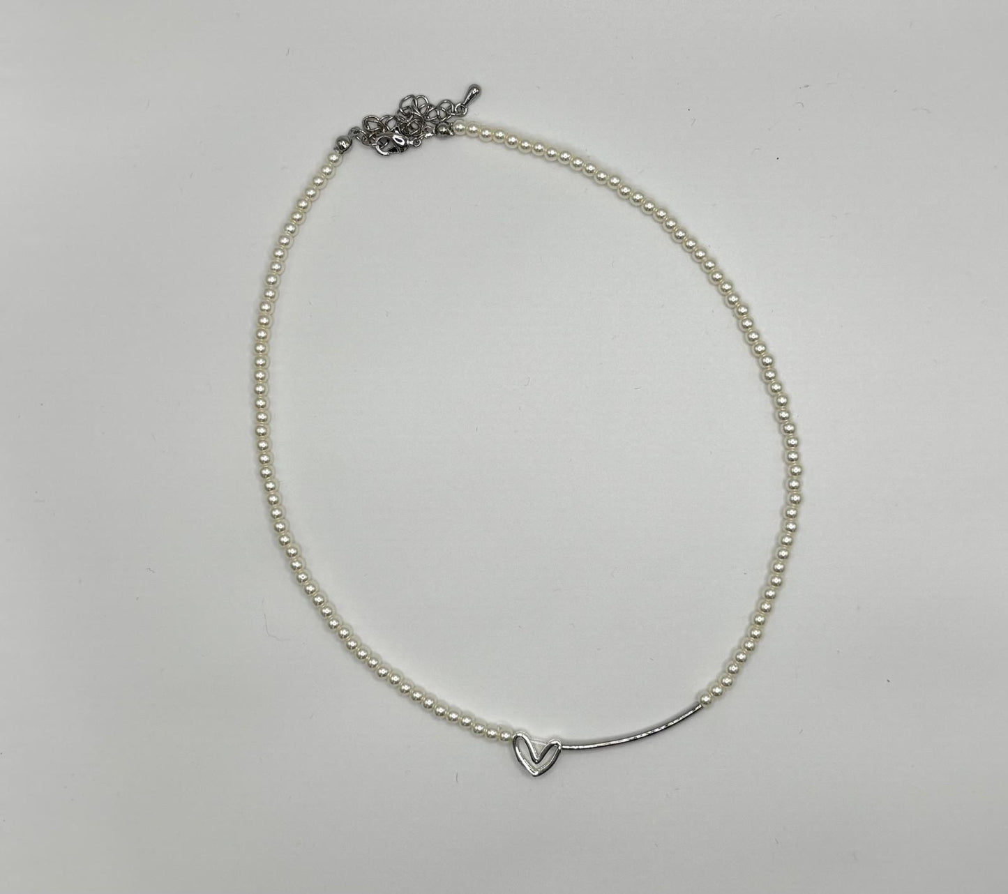 Heartlock Pearl Necklace (Gold & Silver)