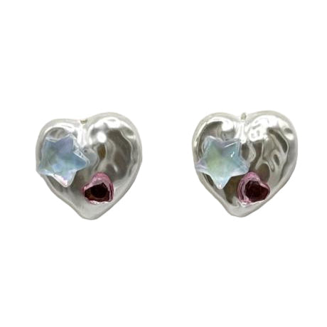 Silver Heart Earring