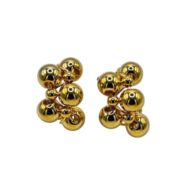 Gold & Silver Cluster Earrings