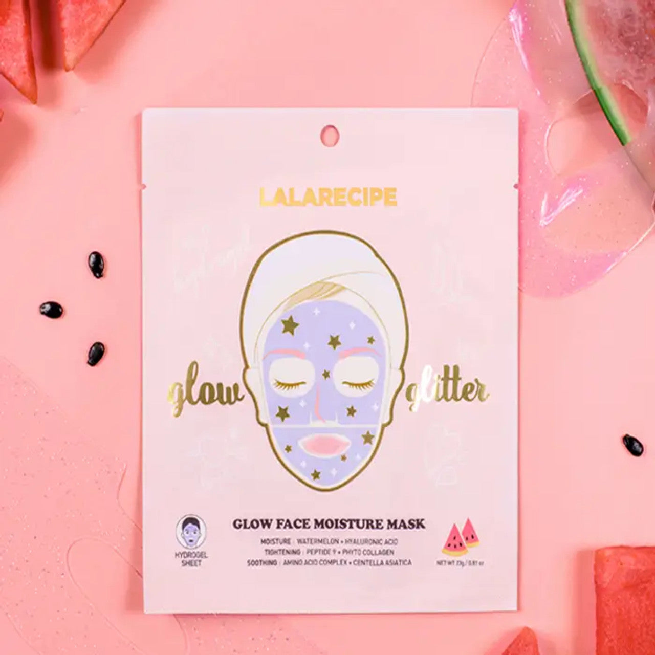 LALARECIPE - Glow Face Moisture Sheet Mask Korean Sheet Mask AIGOO