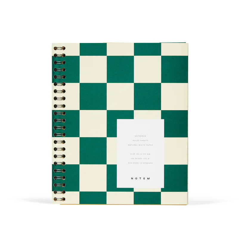 Notem - NELA Wirebound Spiral Notebook (Medium) (Green & Orange)