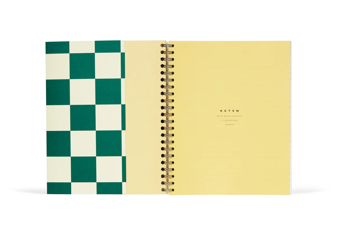 Notem - NELA Wirebound Spiral Notebook (Medium) (Green & Orange)