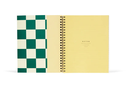 Notem - NELA Wirebound Spiral Notebook (Medium) (Green & Orange)