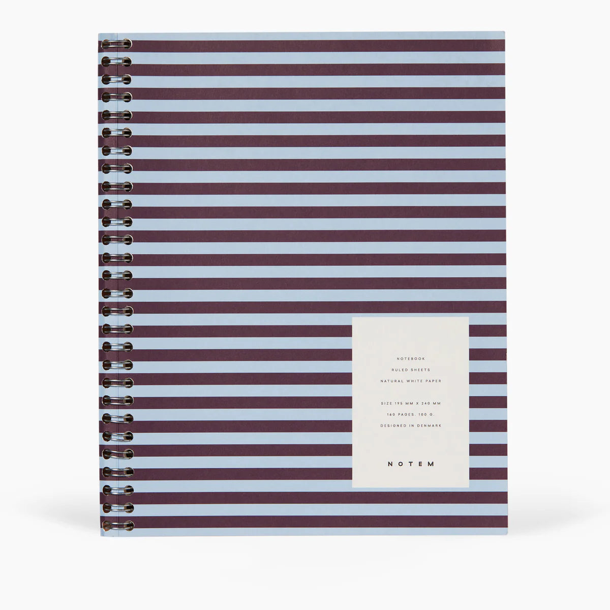 Notem - NELA Spiral Bound Notebook (Large) (Green, Bordeaux and Blue)