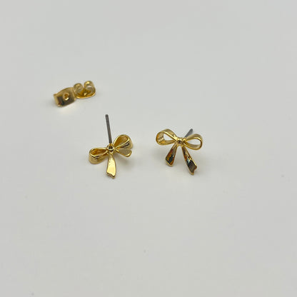 Dainty Bow Stud Earrings (Gold) | Small Stud Earrings | AIGOO