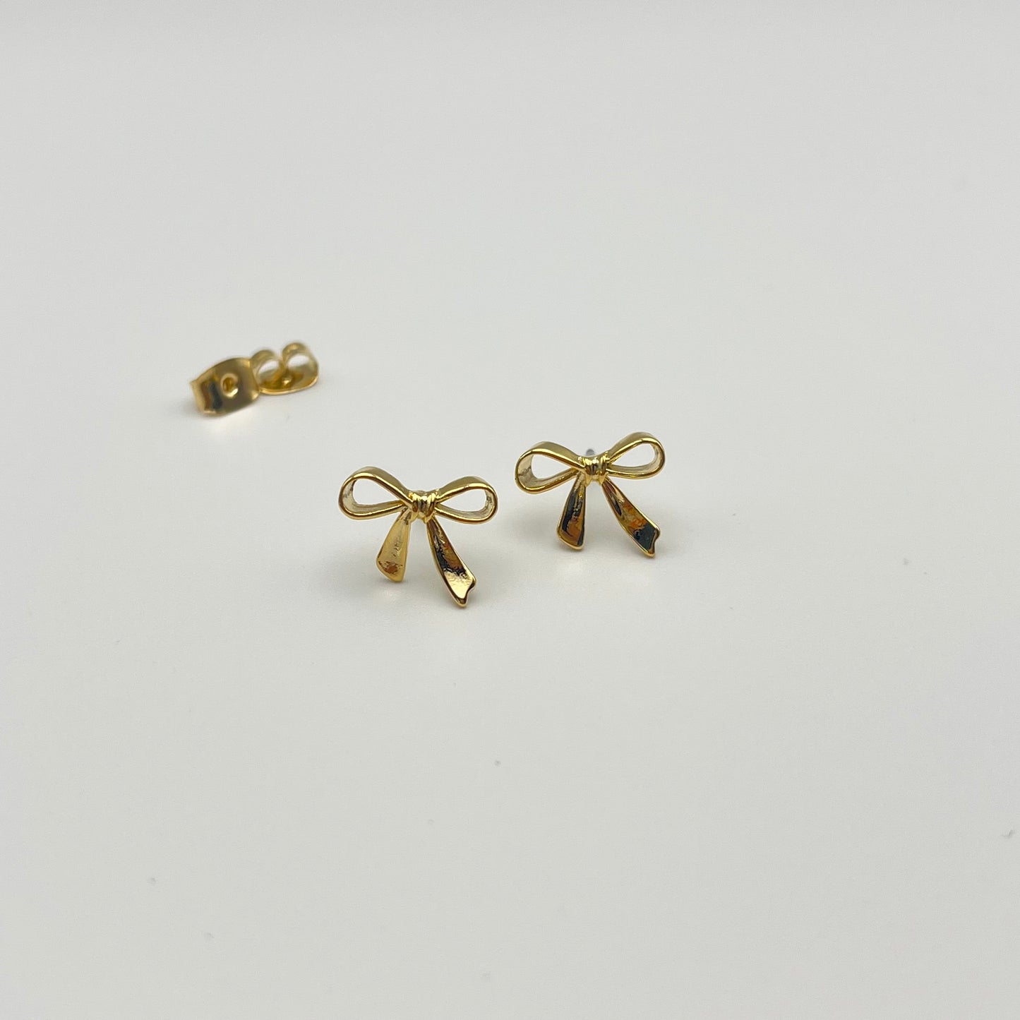 Dainty Bow Stud Earrings (Gold) | Small Stud Earrings | AIGOO
