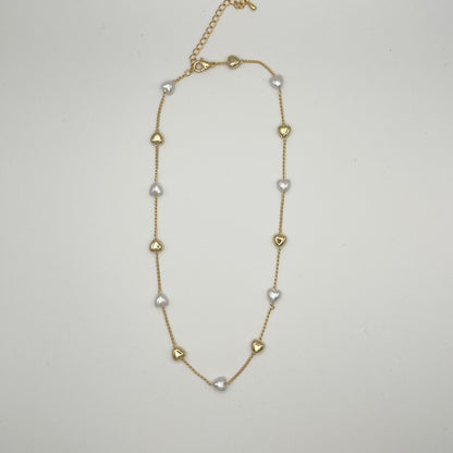 Heart Droplet Necklace (Gold, SIlver)