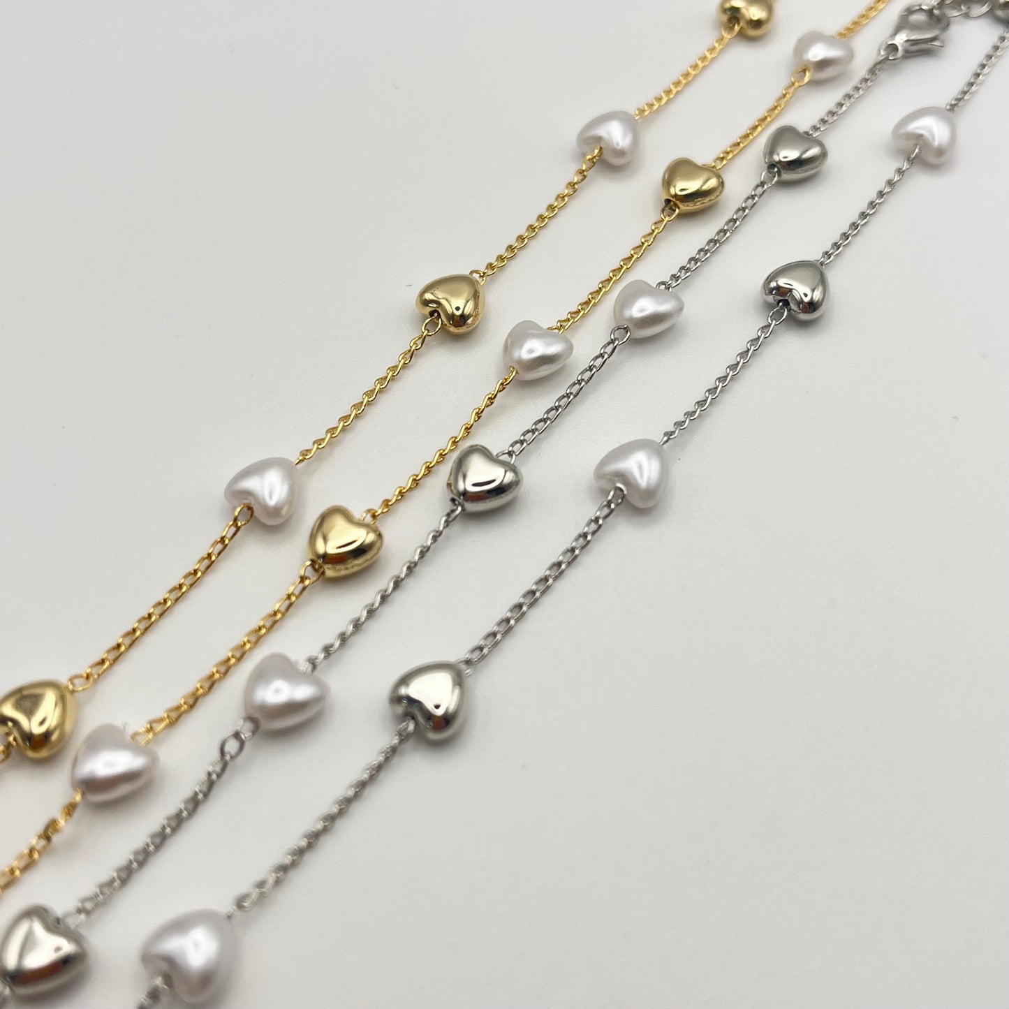 Heart Droplet Necklace (Gold, SIlver)