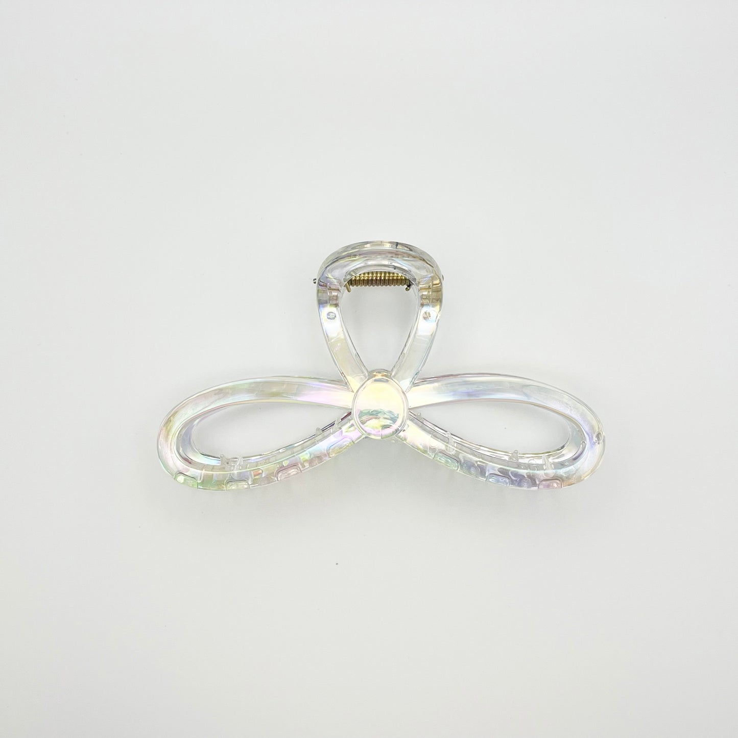 Pearly Bow Loop Claw Clip (Pearl, Iridescent)