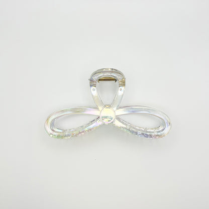 Pearly Bow Loop Claw Clip (Pearl, Iridescent)