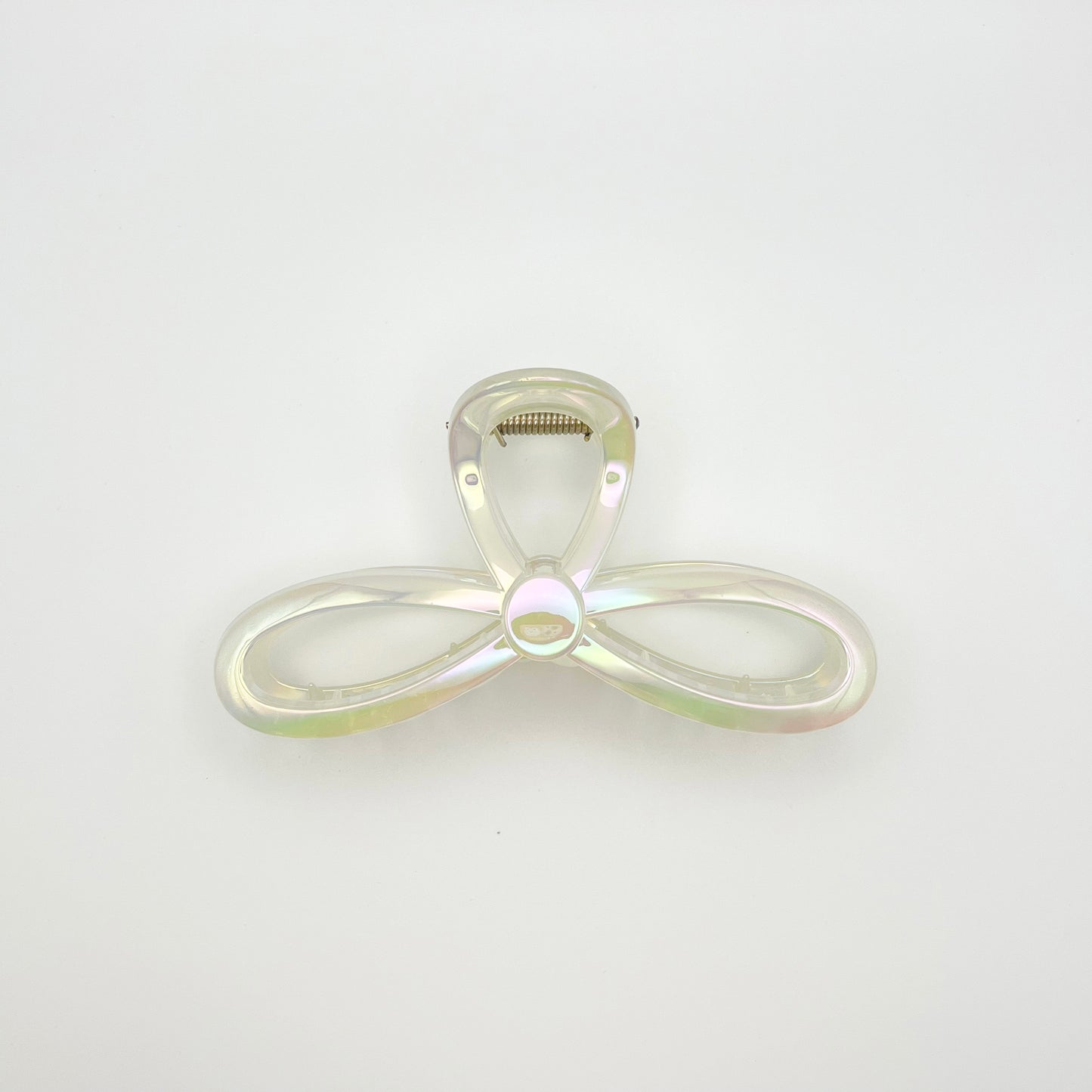 Pearly Bow Loop Claw Clip (Pearl, Iridescent)