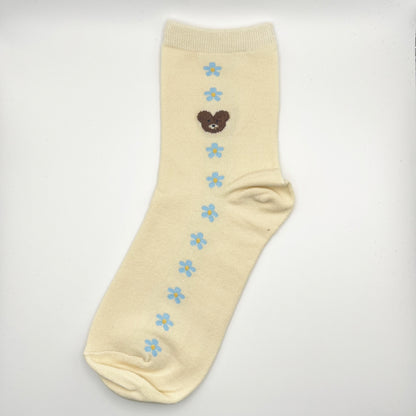Teddy Patchwork Town Socks (4 styles)
