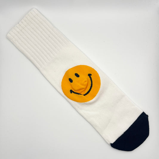 Peekaboo Smiley Socks (Black, White)