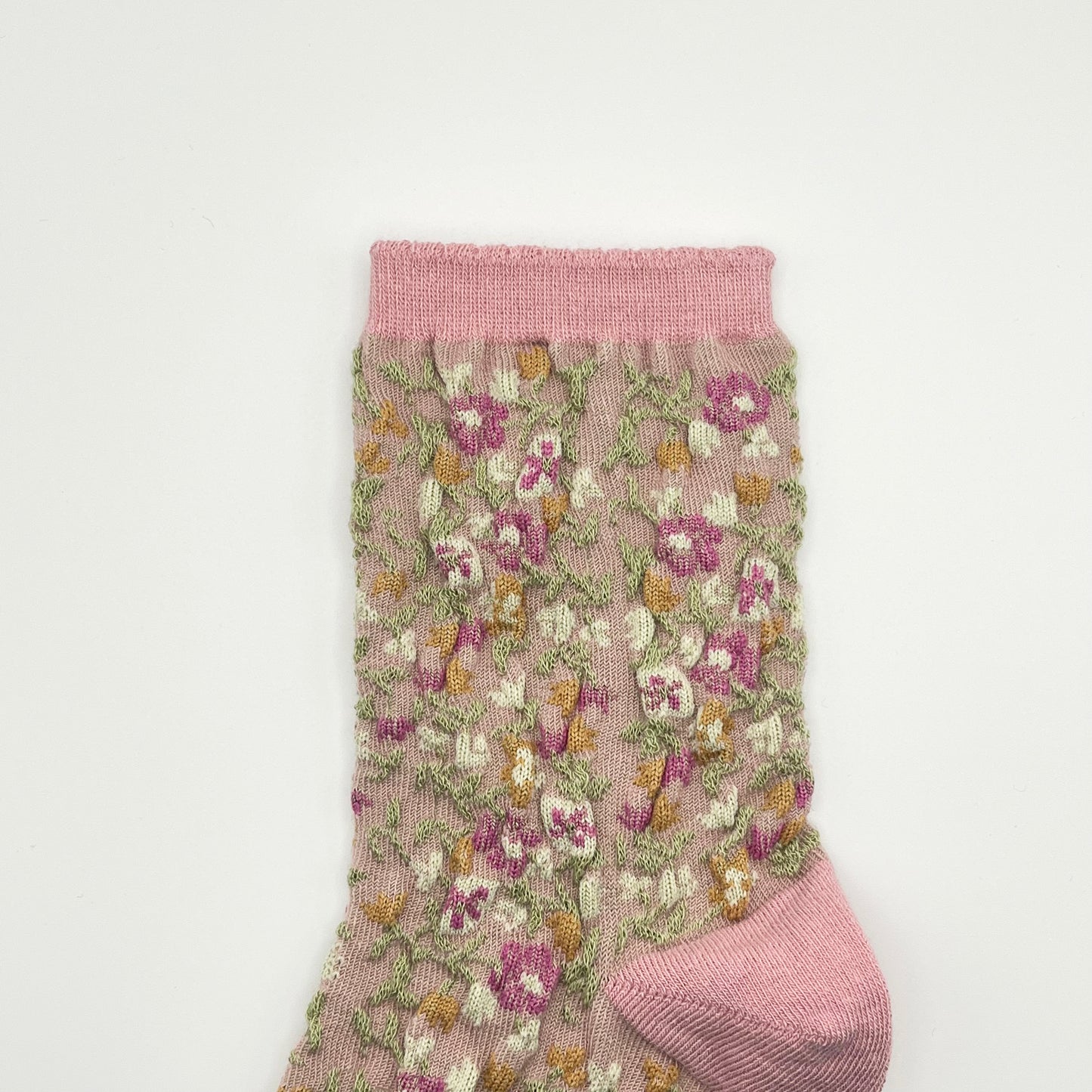 Mori Garden Socks (Grey, White, Pink)