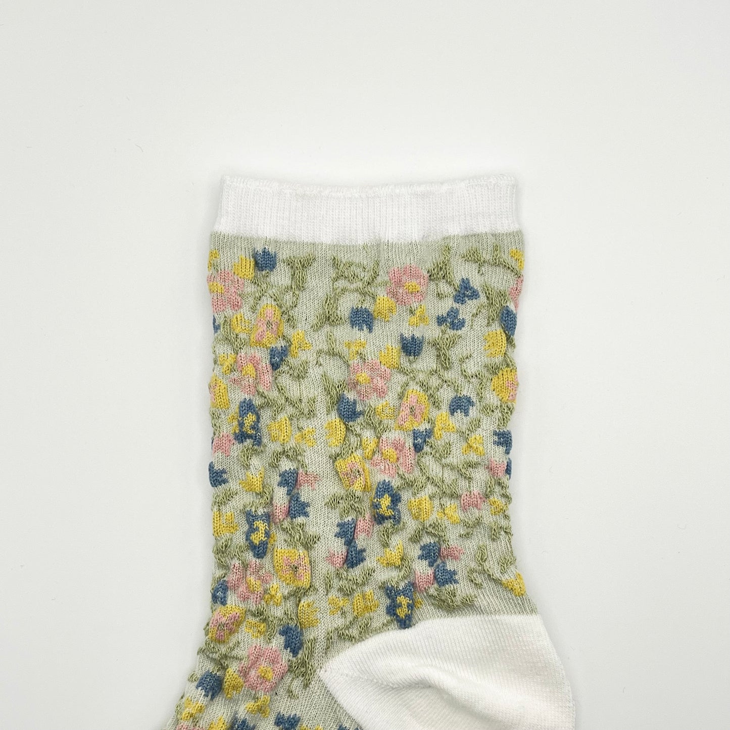 Mori Garden Socks (Grey, White, Pink)