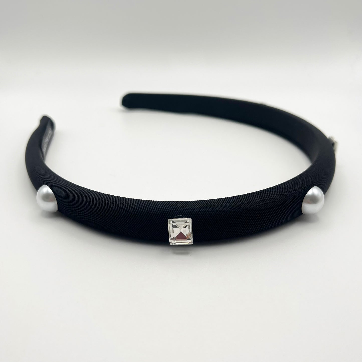 Pearls and Gems Hairband (White, Black)