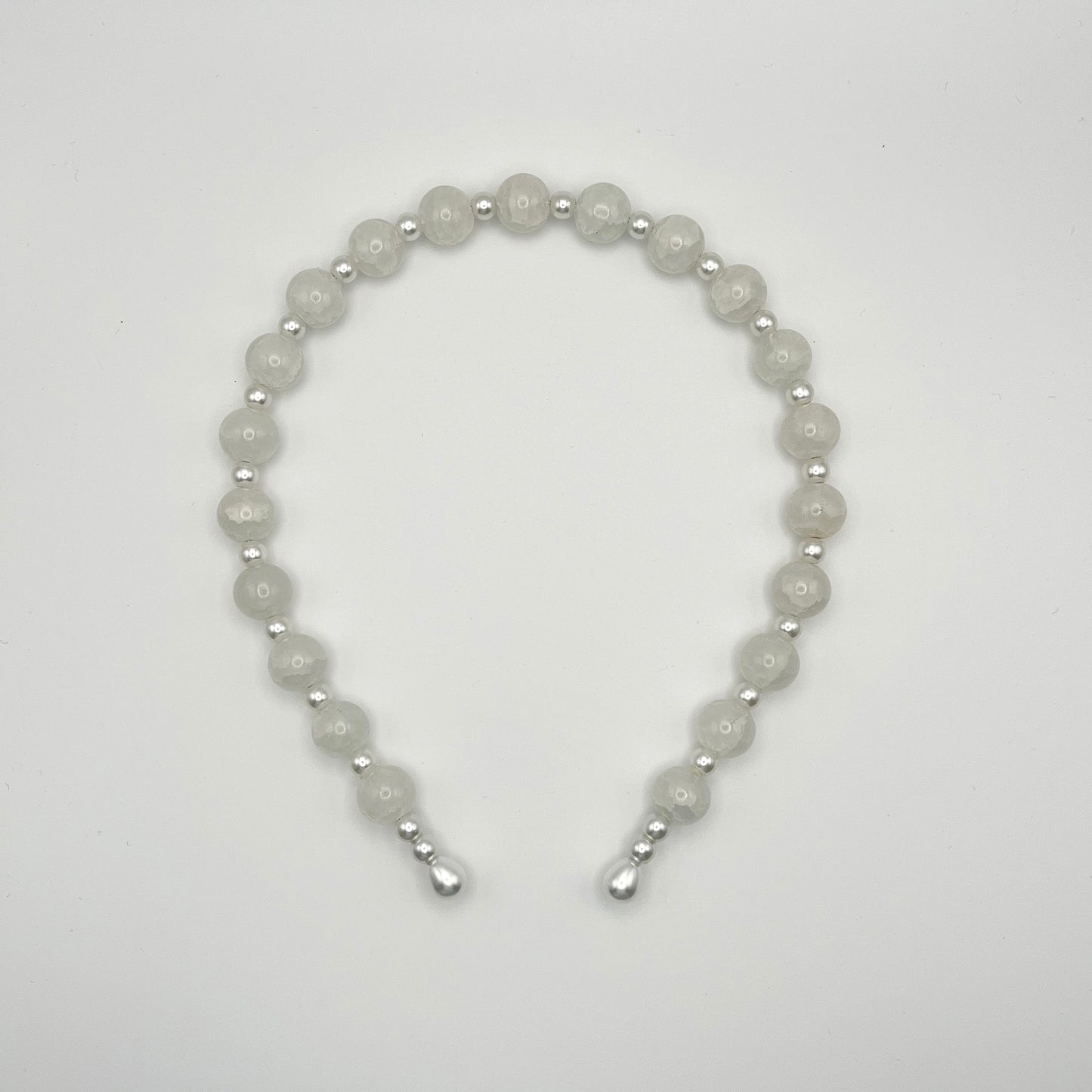 Beaded Belle Hairband (White, Black)