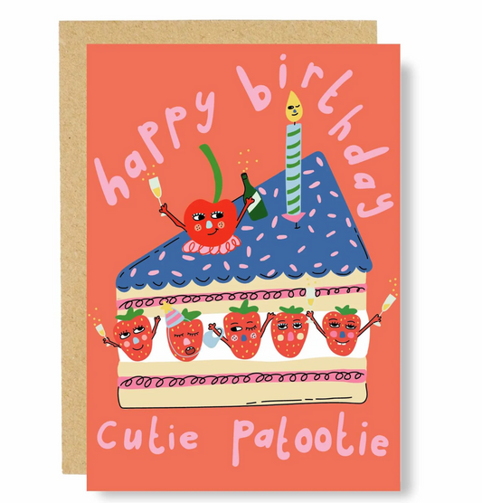 Cutie Patootie - Birthday Card