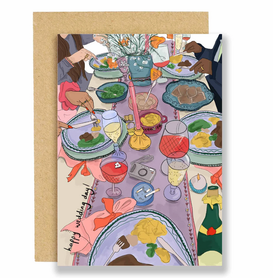 Wedding Tablescape - Wedding Day Card