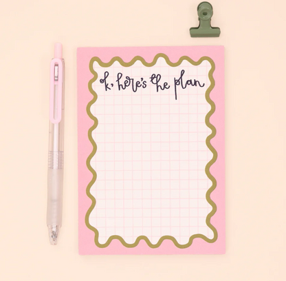 Oh Laura - A6 Notepad - Ok Here's the Plan