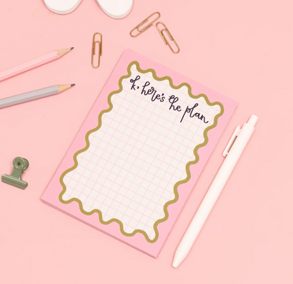 Oh Laura - A6 Notepad - Ok Here's the Plan