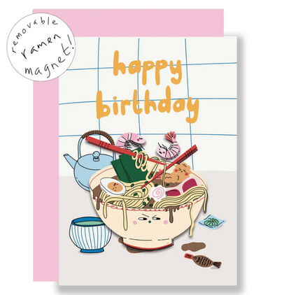 Ramen Birthday Magnet Card