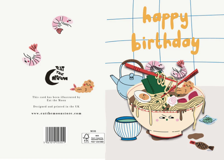 Ramen Birthday Magnet Card