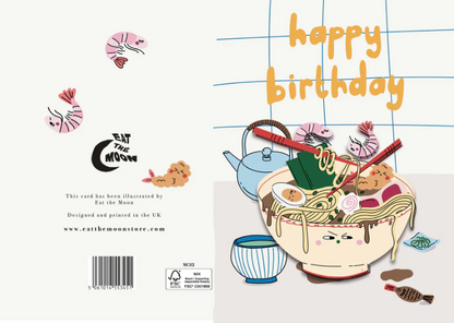 Ramen Birthday Magnet Card