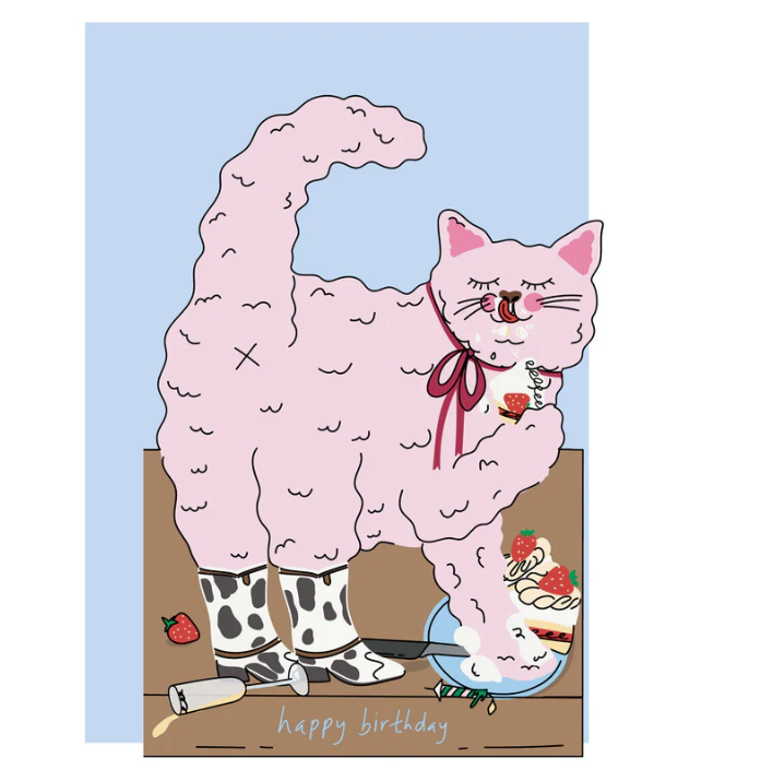 Hey Cat Cake Die Birthday Card
