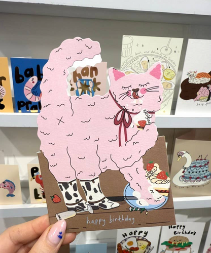 Hey Cat Cake Die Birthday Card