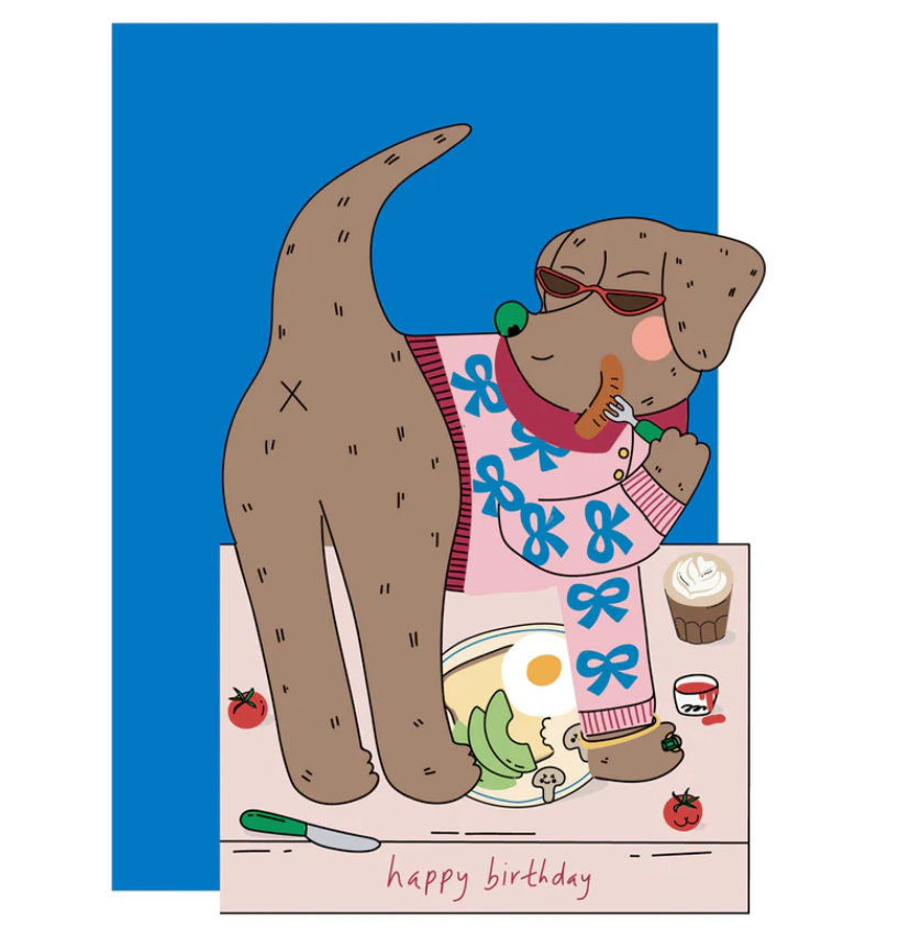 Hey Dog Brunch Birthday Card