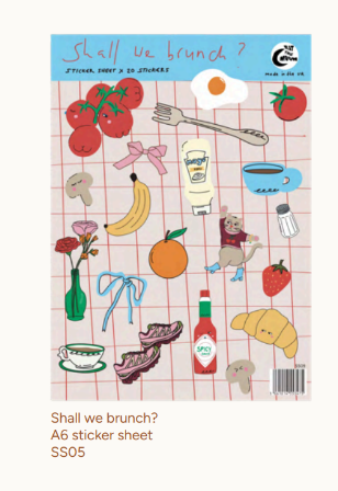 Shall We Brunch? Eat The Moon Mini Stickers