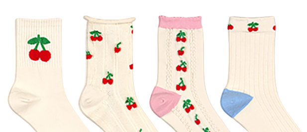 Cherry Socks (4 Cute Design)
