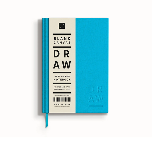 1973 Blank Canvas Notebook - A5 | Blue | Lined
