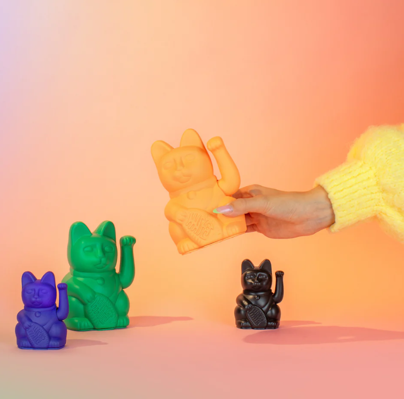 Mini - Peach Lucky Cat