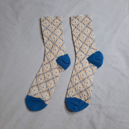 Vintage Snow Socks (Blue/Brown, Purple, Beige/Blue)