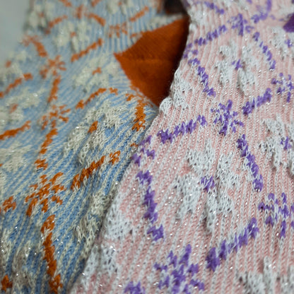 Vintage Snow Socks (Blue/Brown, Purple, Beige/Blue)