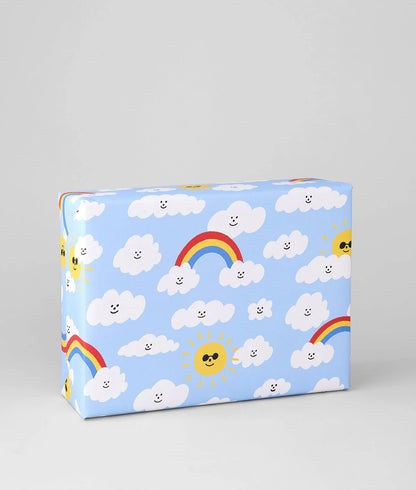 Suns and Clouds Wrapping Paper