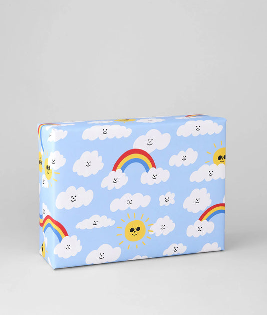 Suns and Clouds Wrapping Paper