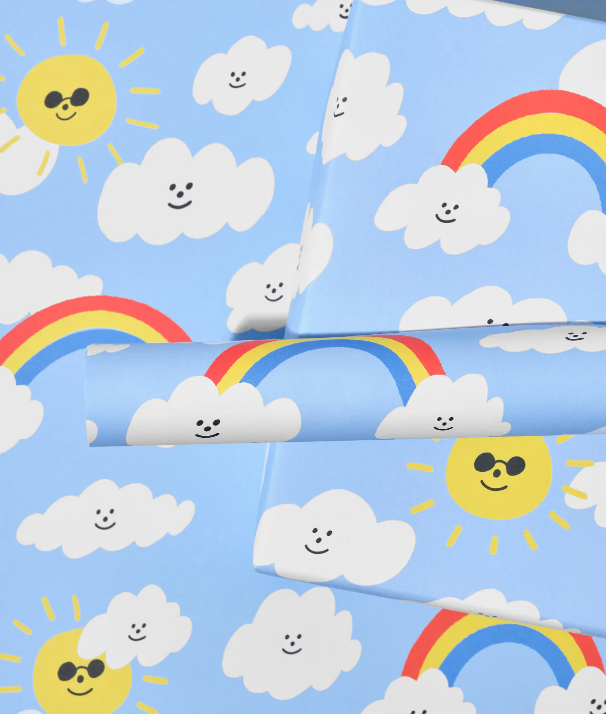 Suns and Clouds Wrapping Paper