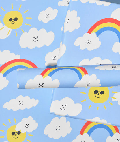 Suns and Clouds Wrapping Paper