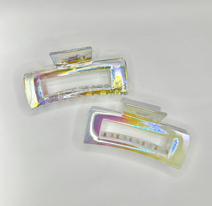 Classic Square Hair Claw (Peal & Translucent)