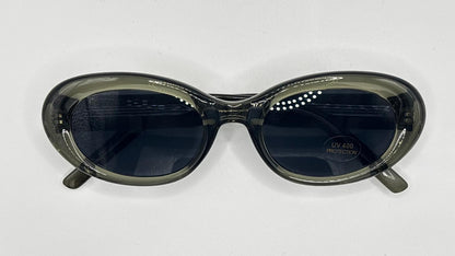 Butterfly Oval Sunglasses (Translucent Frame)