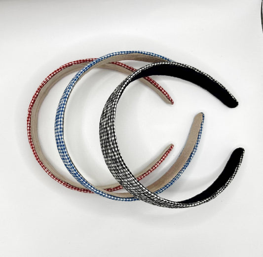 Plaid Petite Headband (3 Colors)
