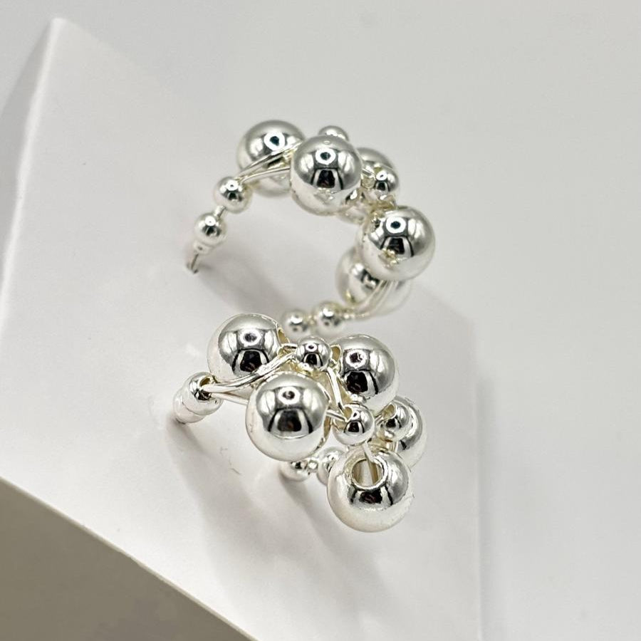 Gold & Silver Cluster Earrings