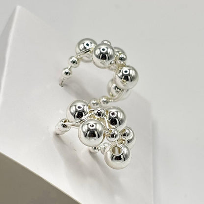 Gold & Silver Cluster Earrings