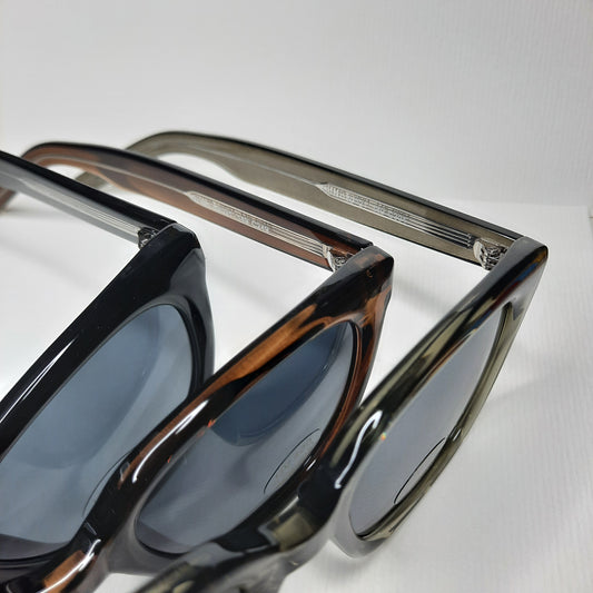 Classic Square Sunglasses (Grey, Black, Brown)