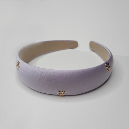 Pastel Bow Charm Hairband (Black, Mint, Yellow, Lavender)