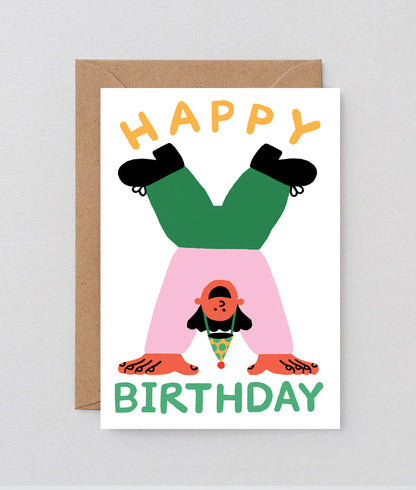 Happy Birthday Handstand - Birthday Card