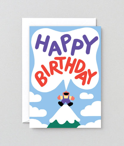Happy Birthday From A Mountain - Birthday Card